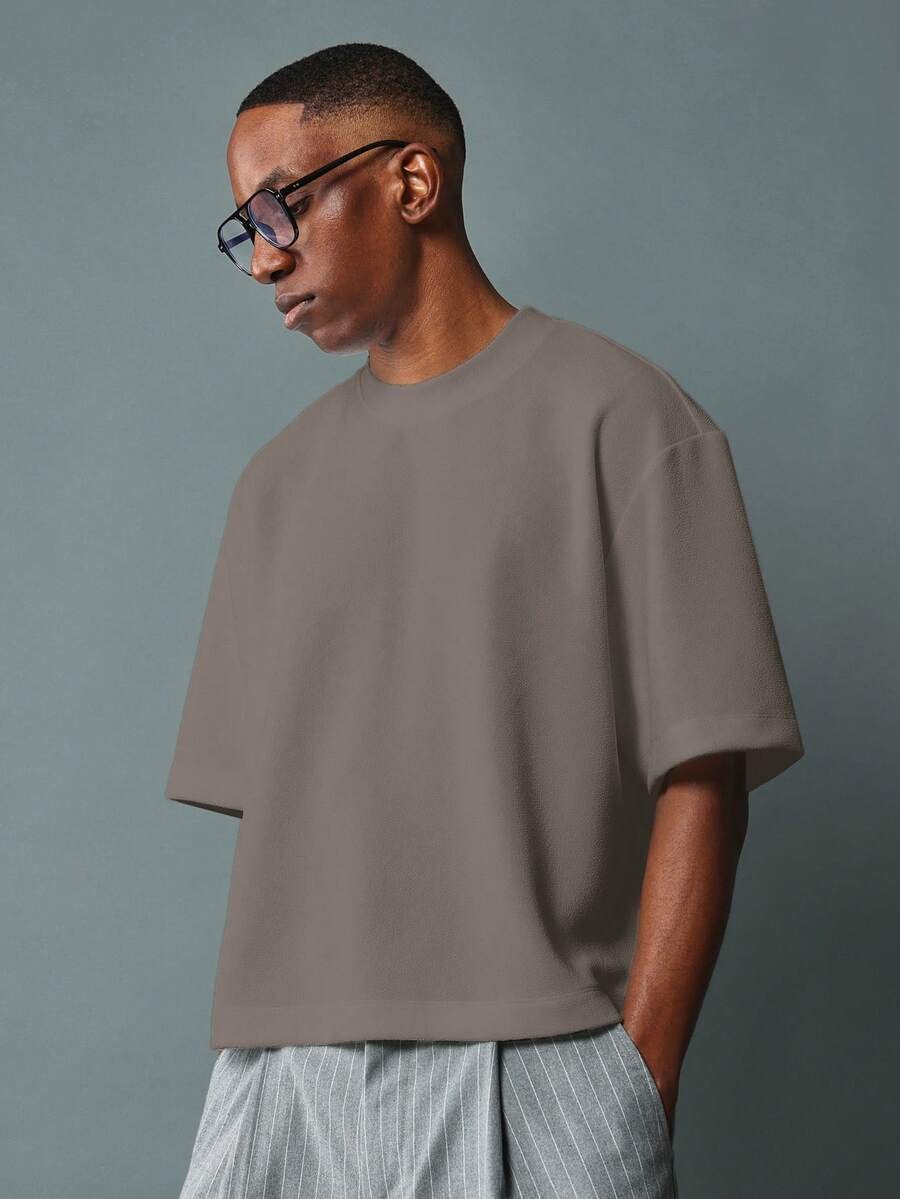 Essential Textured Boxy men's shirt - slub cotton with dropped shoulder