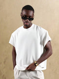 Cloud White Sculpted men's shirt - heavy cotton with sculpted neckline