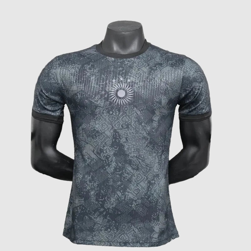 Camisa Argentina GOAT #10 - Jogador Masculina Blackout Comma