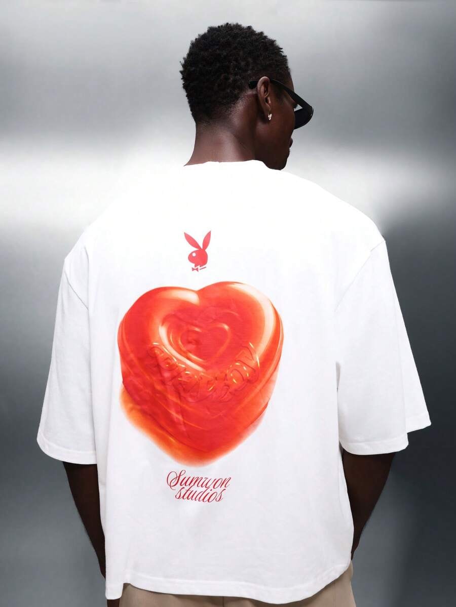 Minimalist Heart Icon men's shirt - tone-on-tone heart on ringspun cotton