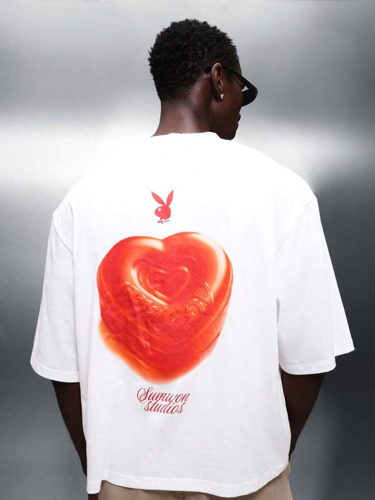 Minimalist Heart Icon men's shirt - tone-on-tone heart on ringspun cotton