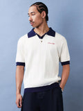 Vintage Knit Contrast Polo men's shirt - yarn-dyed knit with contrast trim