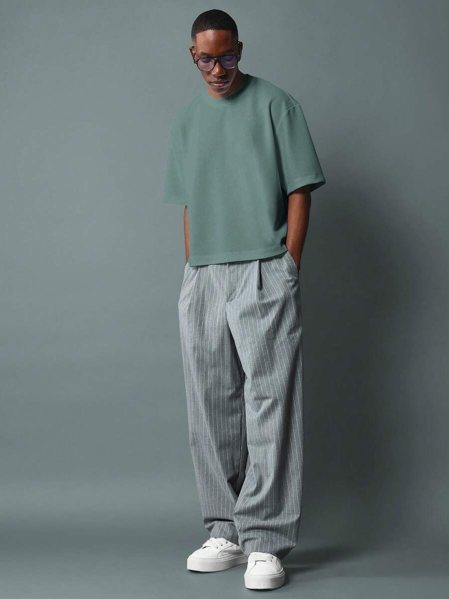 Sage Textured Boxy Men’s Shirt