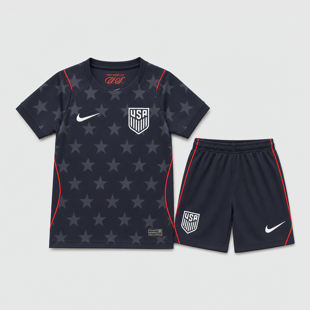 Away 26/27 Kids Shirt Kit - Front