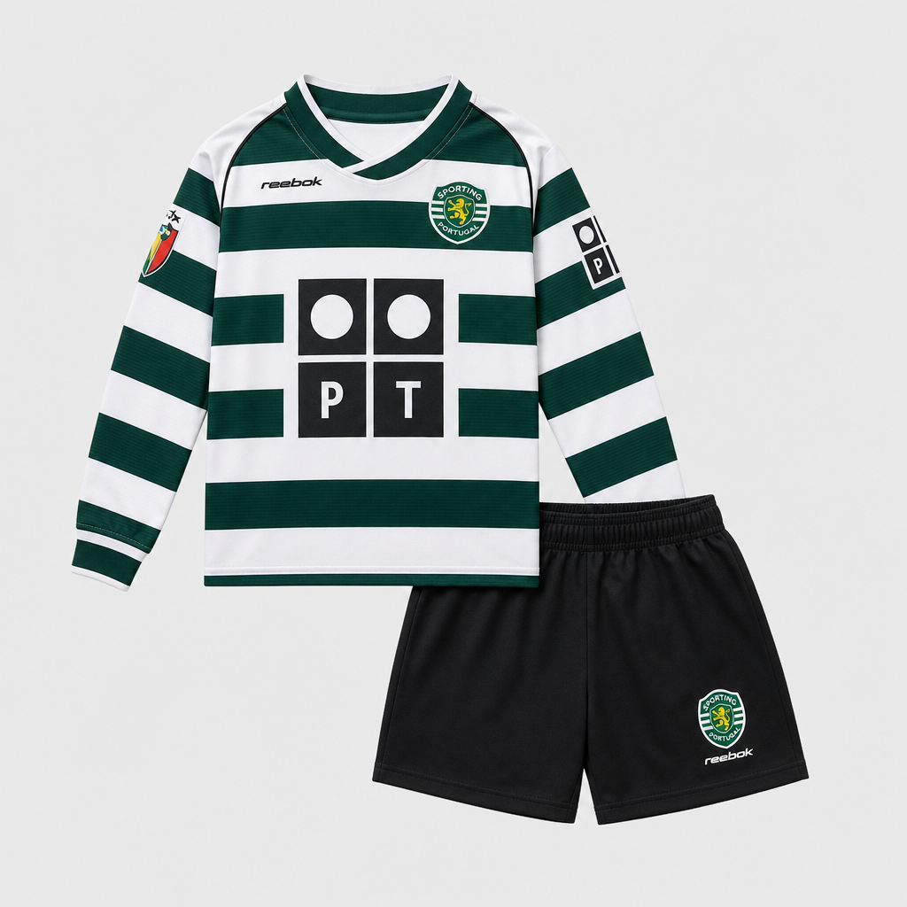 Retro Home 2002/03 Kids Long Sleeve Shirt Kit - Front