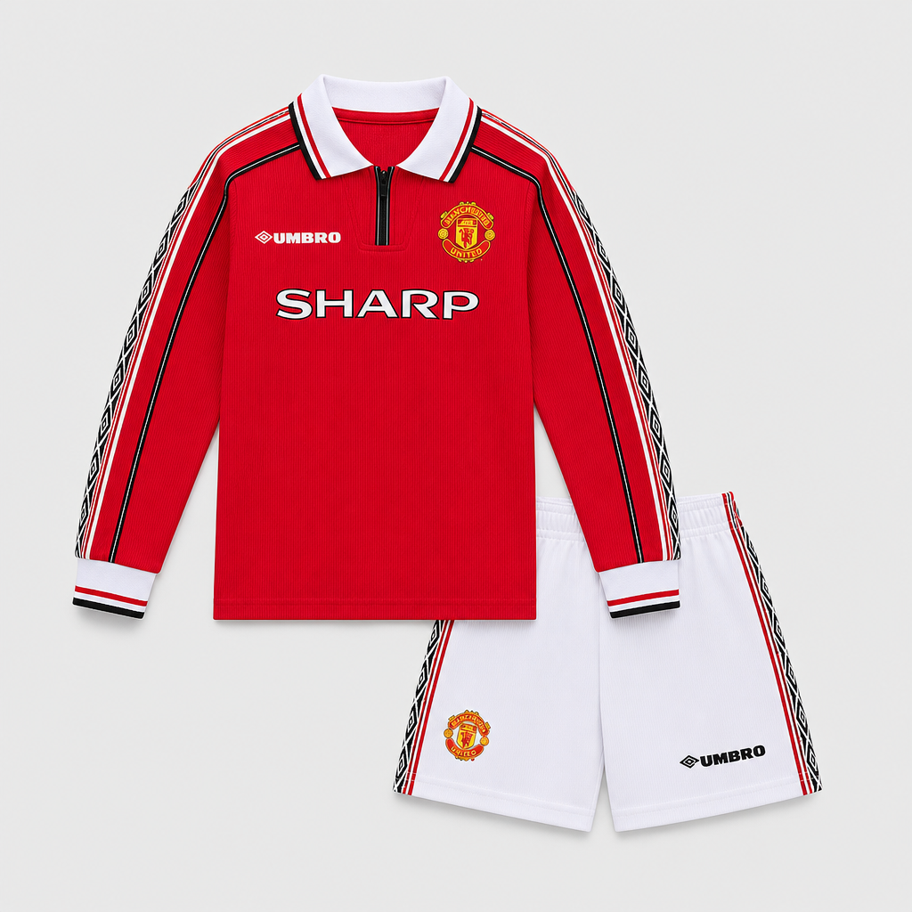 Retro Home 1998/99 Kids Long Sleeve Shirt Kit - Front