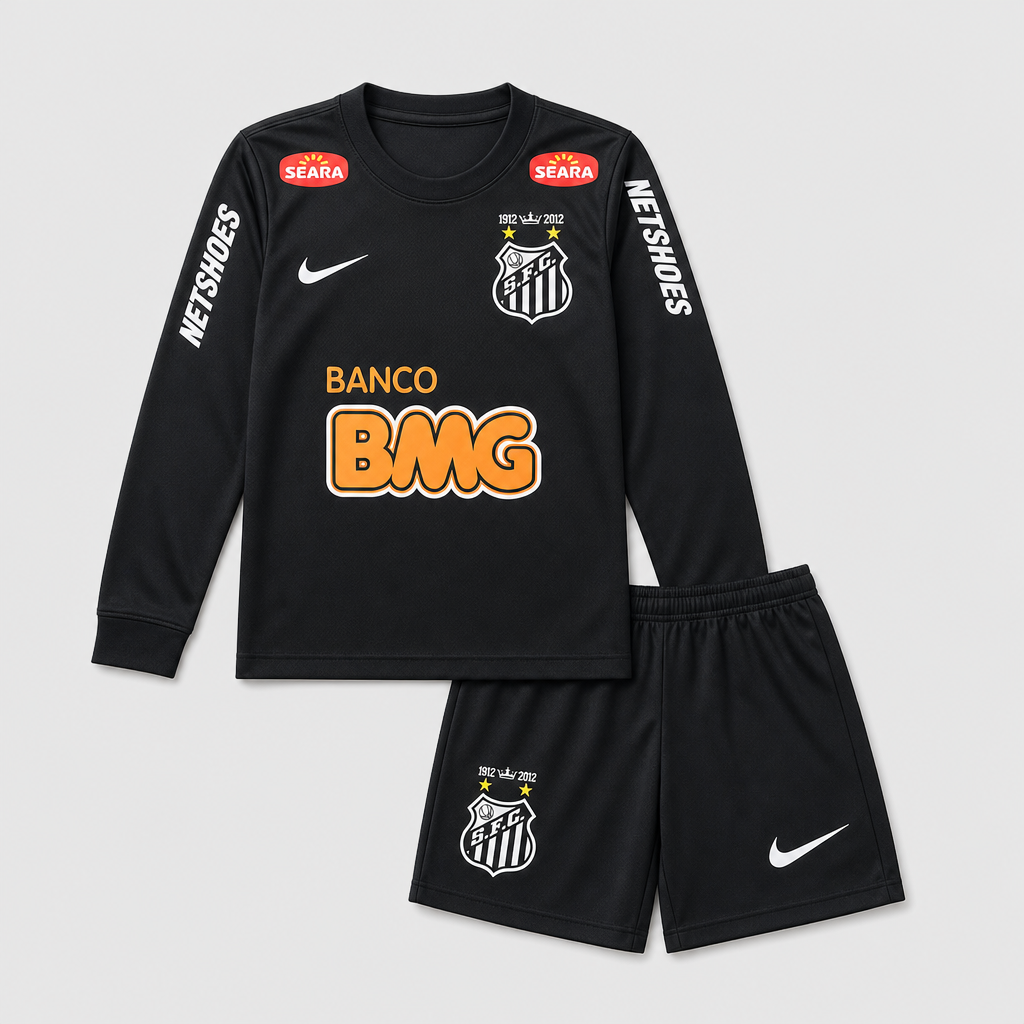 Retro Third 2012/13 Kids Long Sleeve Shirt Kit - Front