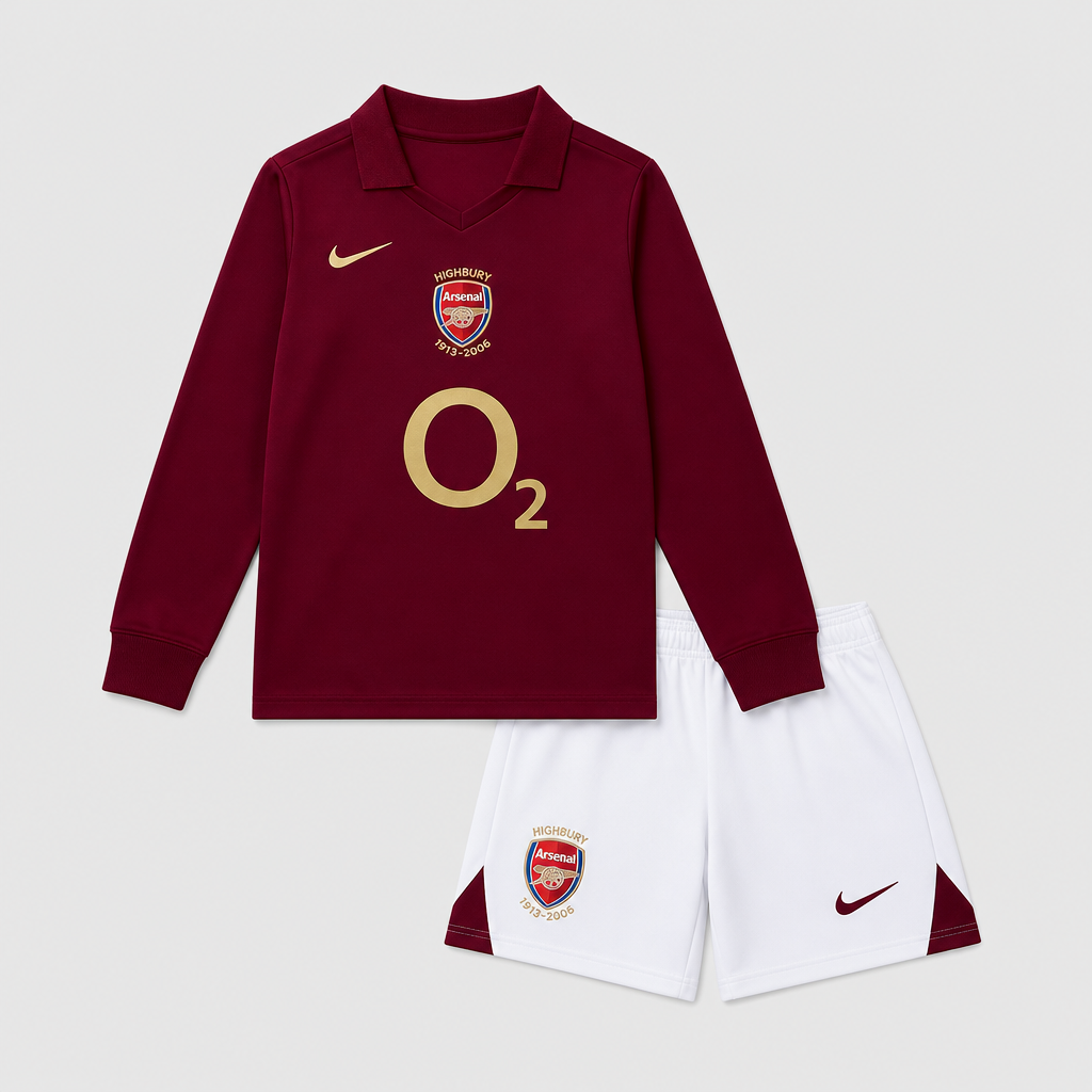 Retro Home 2005/06 Kids Long Sleeve Shirt Kit - Front