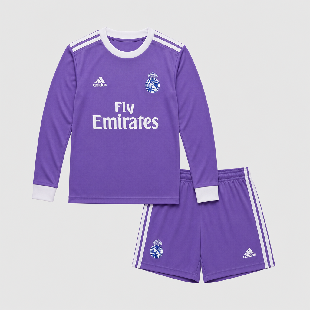 Retro Away 2016/17 Kids Long Sleeve Shirt Kit - Front