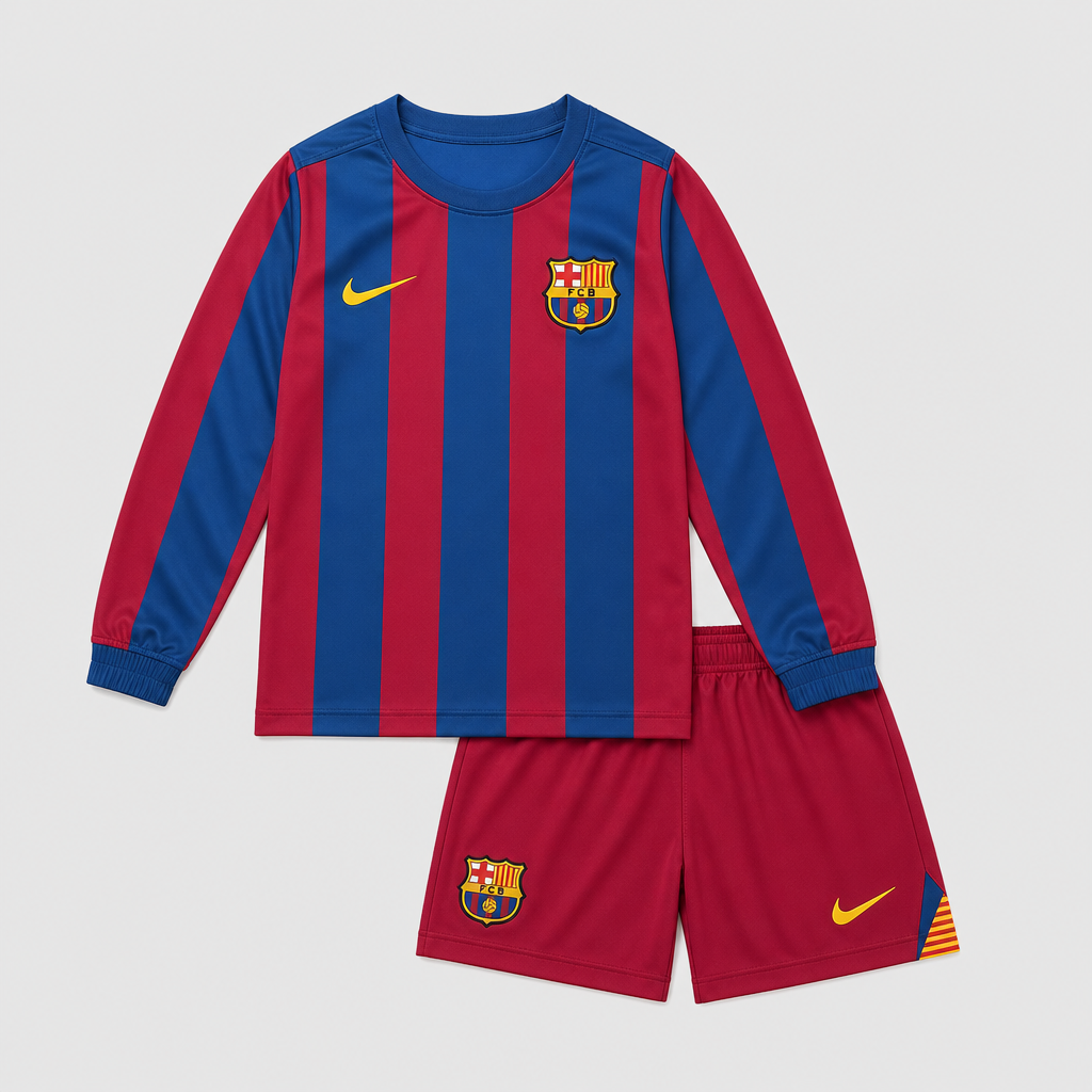 Retro Home 2005/06 Kids Long Sleeve Shirt Kit - Front