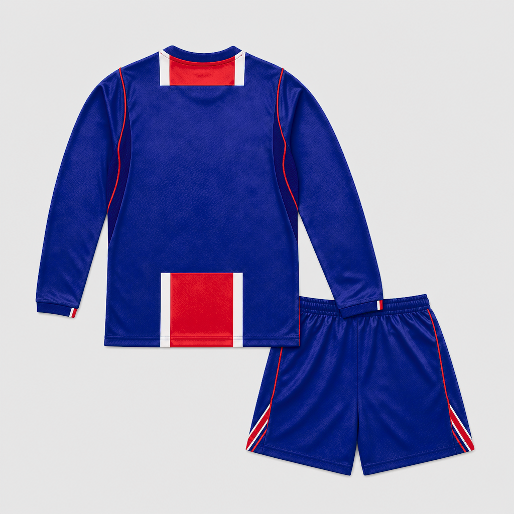 Home 26/27 Kids Long Sleeve Shirt Kit - Back
