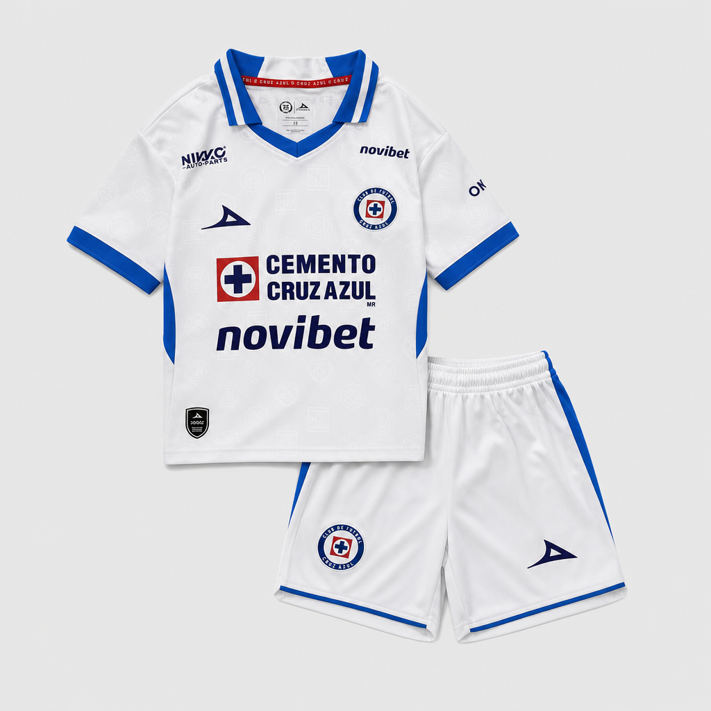 Away 26/27 Kids Shirt Kit - Front